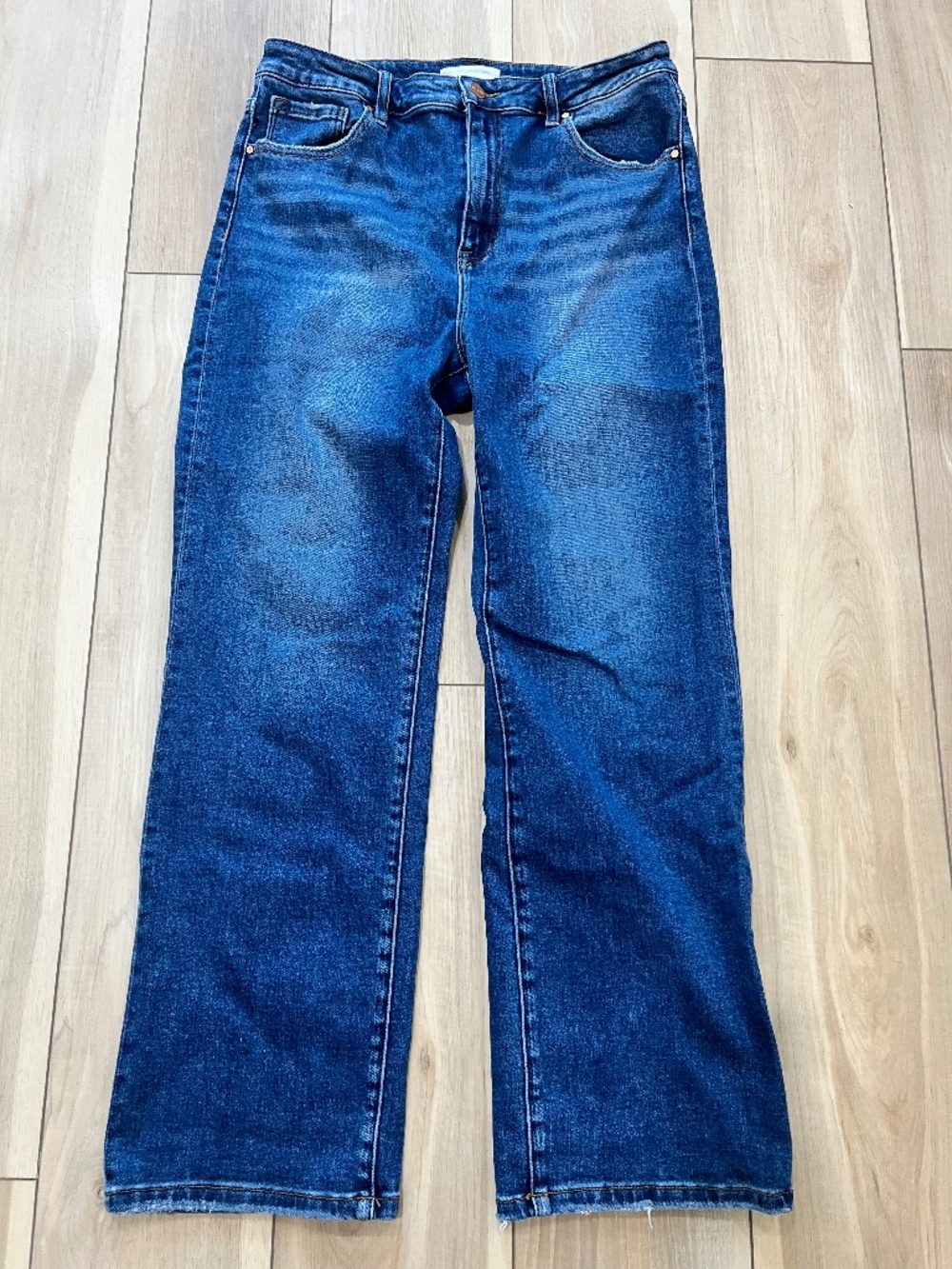 NWOT Risen Jeans Size 15/32 Medium Wash Bootcut Flare Denim 28.5” Inseam